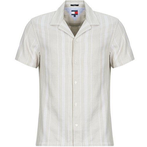 Tommy Jeans Srajce s kratkimi rokavi TJM TEXTURED REG CAMP SHIRT EXT Kostanjeva Slike