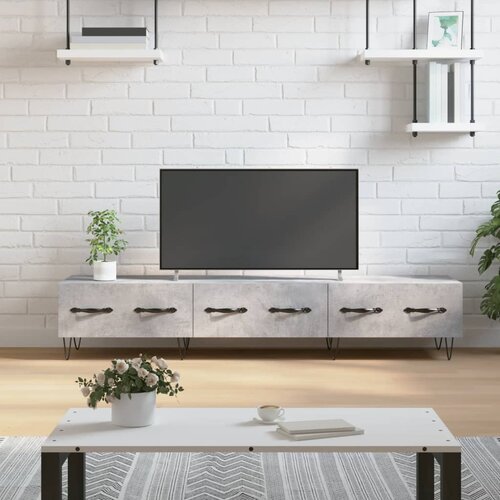 TV ormarić boja betona 150 x 36 x 30 cm od konstruiranog drva Cijene
