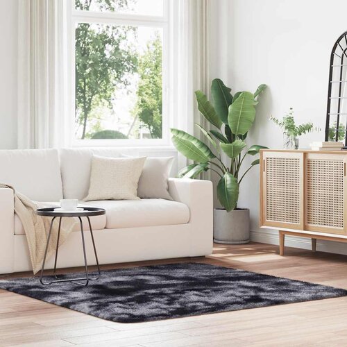 VidaXL Ko&amp;scaron;ata preproga temno siva 160x160 cm poliester Slike