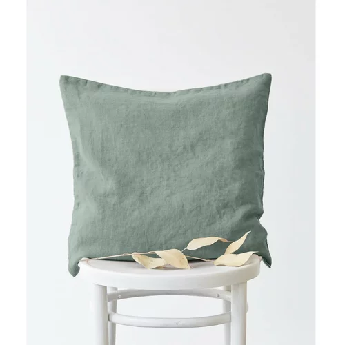 Linen Tales zelena lanena jastučnica, 45 x 45 cm