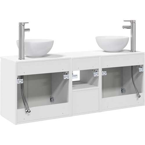  Set ormarića za kupaonicu 3 kom. Bijela visokog sjaja 49,5 x 41 x 64,5 cm Slike