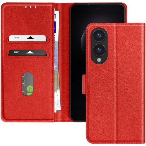 AVIZAR Ohišje za telefon Samsung Galaxy S25 Edge z denarnico in videomaterialom, Rdeča, (5000014906) Cene