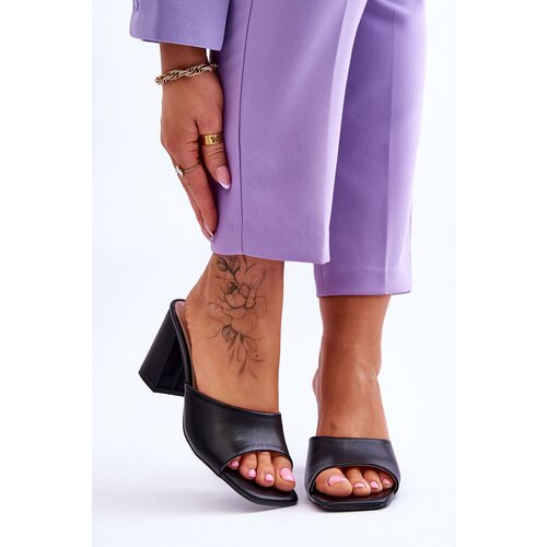 Kesi Classic Leather Slippers Black Loara Slike