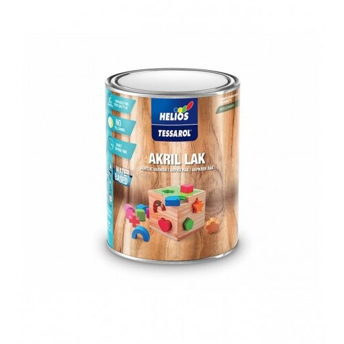 Helios Lak za drvo akrilni bezbojni 0,75l Tessarol Slike