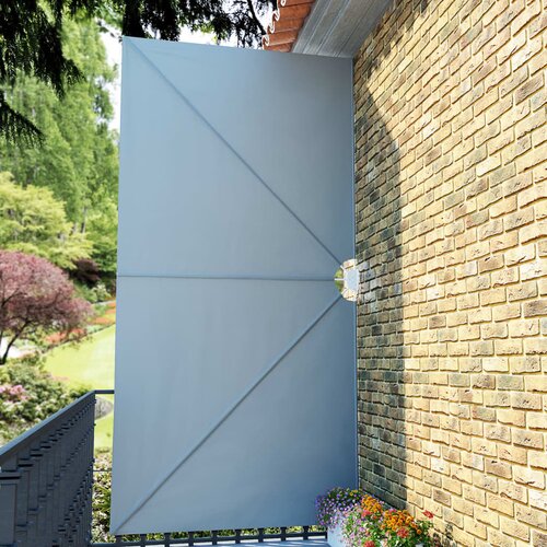  Sklopiva bočna tenda siva 400 x 200 cm Slike