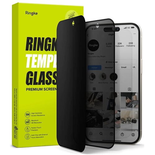 Ringke Cover Display ID Glass kaljeno steklo za iPhone 16 Plus / 15 Plus - Privacy Cene