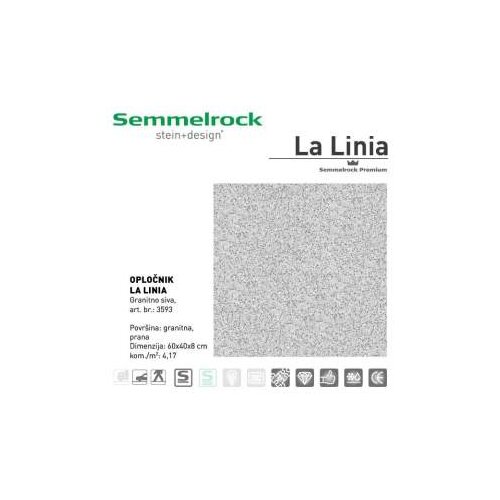 Semmelrock LA LINIA 60X40X8 GRANITNO SIVA-3593 Slike