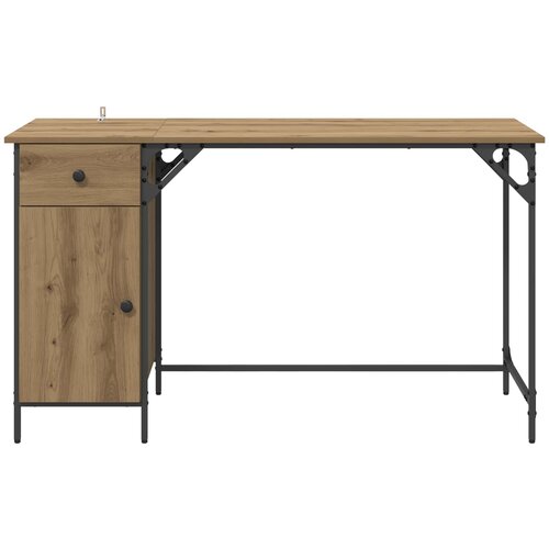  Računalni stol s ladicama Umjetnički hrast 131 x 48 x 75 cm Slike