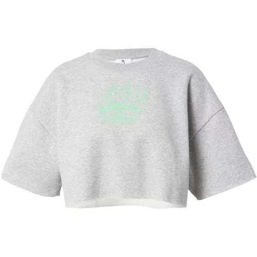 VIERVIER Sweater majica 'Lina' svijetlosiva / menta