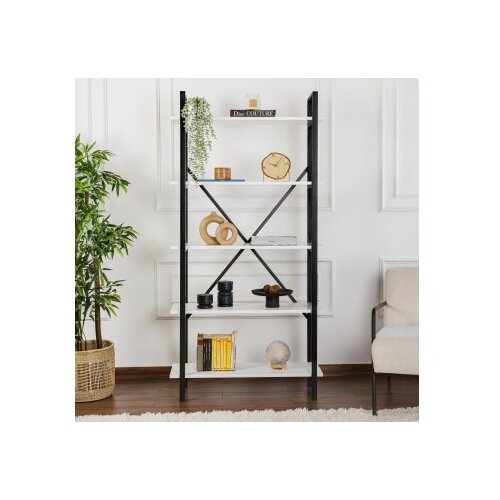 Hanah home polica za knjige Elysian, 90x180x33,5 cm, bijela Cene