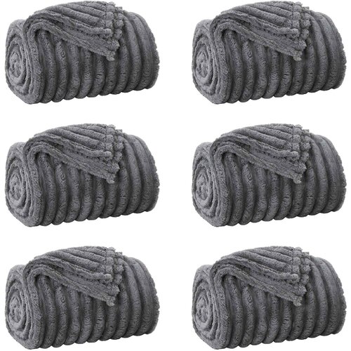  Pokrivači za bacanje 6 pcs Tamno siva 270 x 240 cm Runo Slike