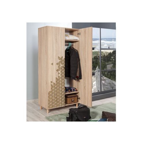 Hanah home Ormar Stil 90x192x52cm Hrast Slike