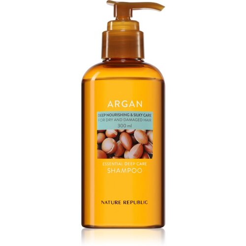 NATURE REPUBLIC Argan Essential Deep Care Shampoo globinsko regeneracijski šampon za poškodovane lase 300 ml Cene