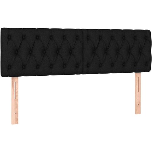  S oprugama i madracem crni 160x200 cm od tkanine Slike