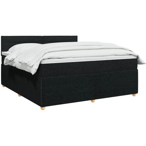  Boxspring krevet s madracem Crna 180 x 200 cm Tkanina Slike