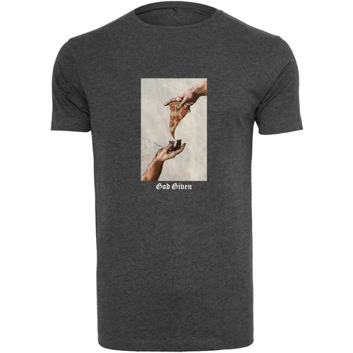 MT Men God Given Pizza Tee charcoal