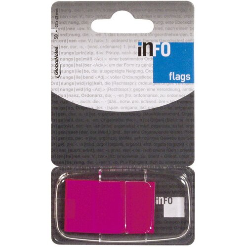  ZASTAVICA 25X43MM 50L GLOBAL NOTES 7728-29 FLUORESCENTNO PINK BLISTER Cene