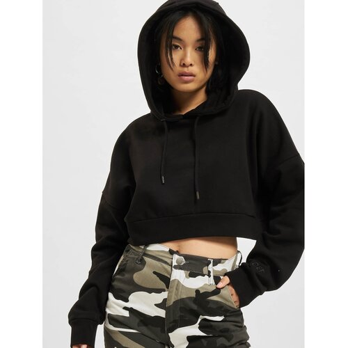 DEF Hoodie Cropped in black Slike