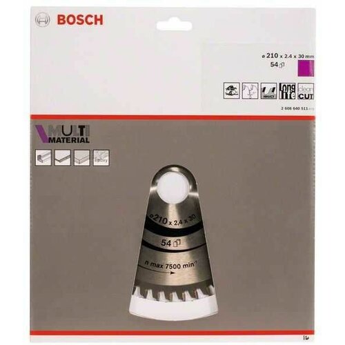 Bosch list kružne testere multi material 2608640511/ 210 x 30 x 2/4 mm; 54 Slike