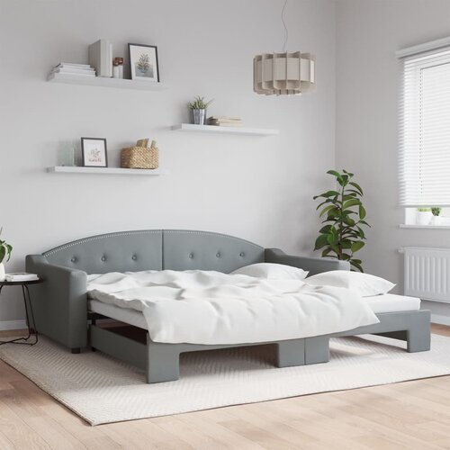  Dnevni krevet svjetlosivi 100 x 200 cm od tkanine Cene