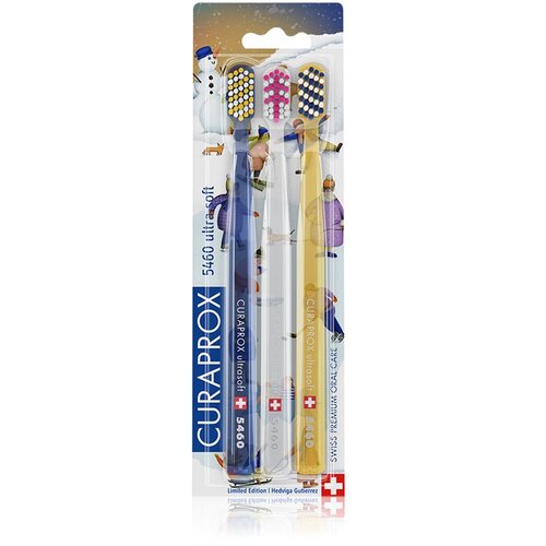 Curaprox Limited Edition Winter Wonderland zobne &amp;scaron;četke 5460 Ultra Soft 3 kos Slike