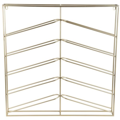 PT LIVING Zidni metalni držač za boce vina u zlatnoj boji broj boca 10 kom 67x66x7,5 cm Cuadro – Cijene