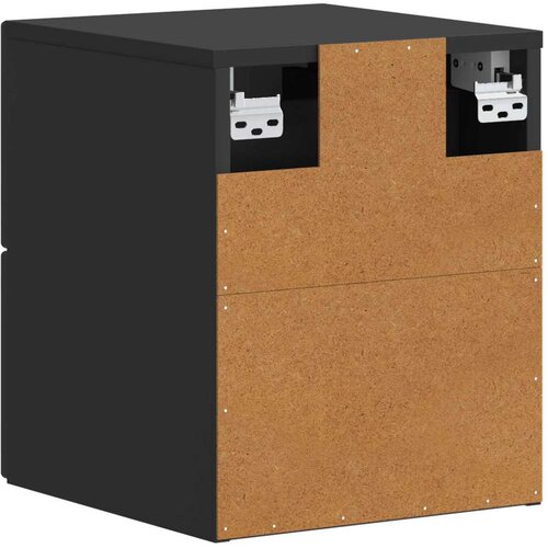  Noćni ormarić za montažu na zid 2 pcs Crna 34 5 x 33 x 40 cm Slike