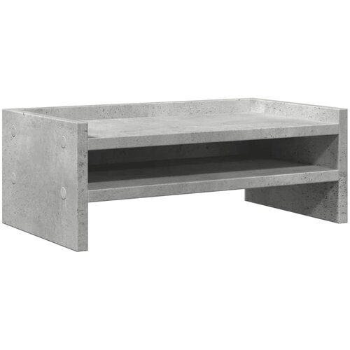 Stalak za monitor siva boja betona 42x24x16 cm drveni Slike