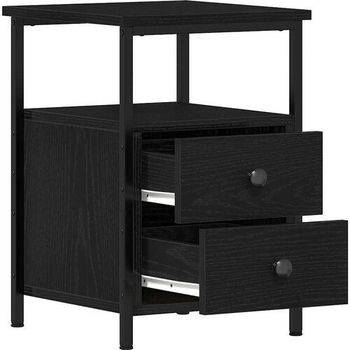 vidaXL Noćni ormarići 2 kom. Crni hrast 34x35,5x50 cm Inženirsko drvo Cijene