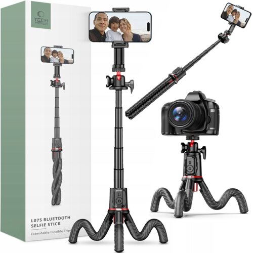 TECH-PROTECT L07S BLUETOOTH SELFIE STICK STATIV ZA TELEFONE ČRN, (22007571) Cene