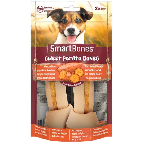 SmartBones priboljšek za pse Sweet Potato Medium 2 kos, 158 g Cene
