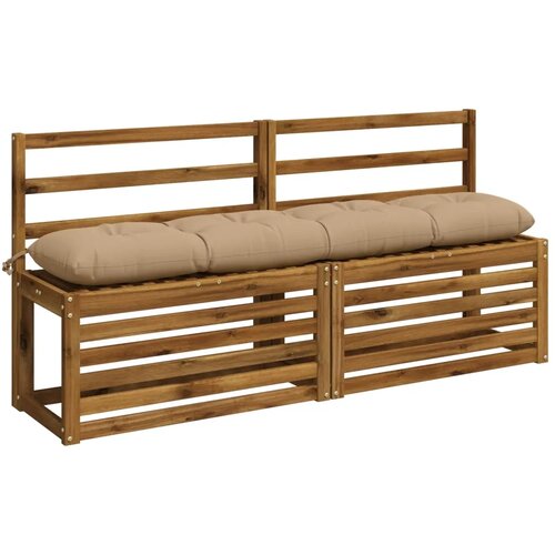  Jastučići za klupe VIANEN 2 kom. 100% poliester Pijesak - Pijesak 160 x 30 x 12 cm Slike