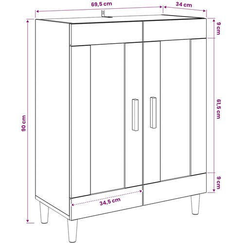  Kreveta Staro drvo 69,5 x 34 x 90 cm Konstruirano drvo Slike