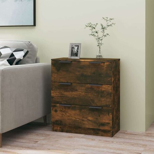  Komoda boja dimljenog hrasta 60x30x70 cm od konstruiranog drva Cijene