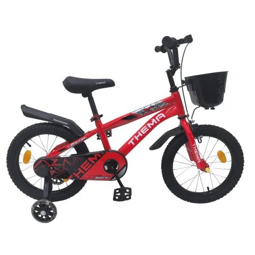 Thema Sport Dečija bicikla TS-16 16″ – crvena sa kombinovanim kočnicama i korpom Cene