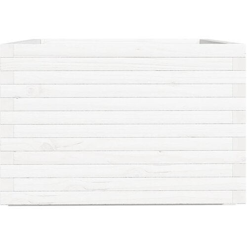  Vrtna sadilica bijela 70x70x49,5 cm od masivne borovine Slike