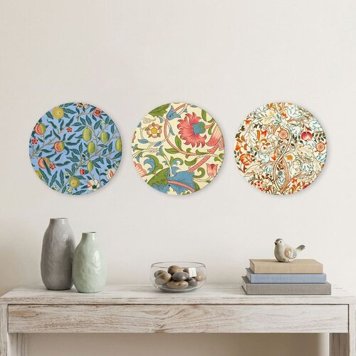 WALLXPERT 3YMDF11914 Multicolor Decorative MDF Painting (3 Pieces) Cene
