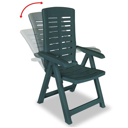 Maison Chic Nastavljivi vrtni stoli - Stol za vrt 2 kosa plastika zelene barve JS63, (21877714) Slike