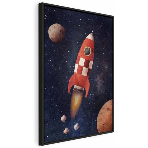  Slika - Into the Unknown by Rocket (1 Part) Vertical 60x90 U crnom drvenom okviru Cene