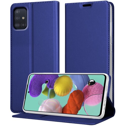 Cadorabo Ohi&scaron;je, združljiv s Samsungom v elegantno temno modri - za&scaron;čitni pokrov z magnetnim zapiranjem, stoječo funkcijo in režo za kartico, (20694373) Cene