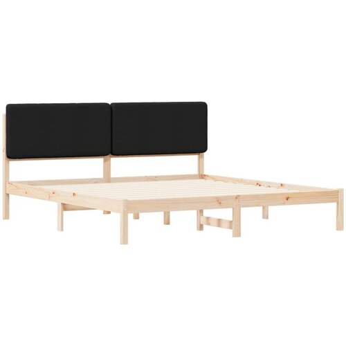  Krevetni okvir s tapiciranim uzglavljem Crna 180 x 200 cm Slike