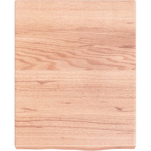  Zidna polica svjetlosmeđa 40x50x(2-4) cm obrađena hrastovina Slike