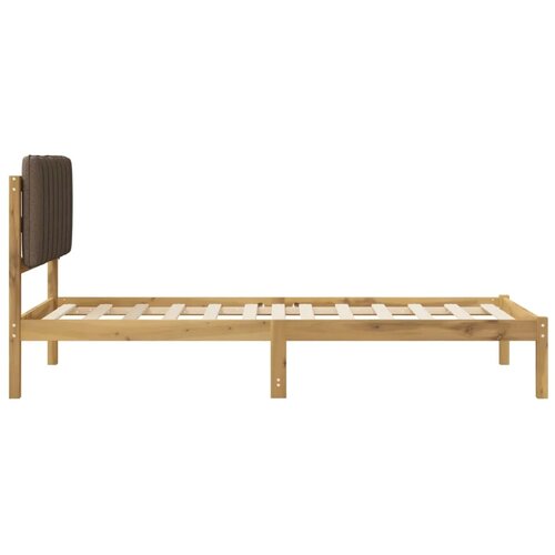  Krevetni okvir s tapiciranim uzglavljem Bijelo isprana i taupe - Bijelo isprana i taupe 75 x 190 cm Slike