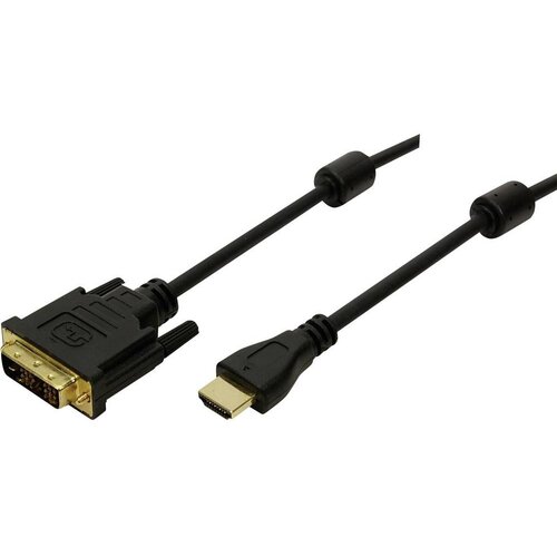 Logilink HDMI / DVI Priključni kabel [1x Muški konektor HDMI - 1x Muški konektor DVI, 18 + 1 pol] 3 m Crna Cijene