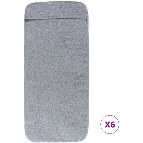  Ručnici za plažu 6 kom sivi 60 x 135 cm od tkanine 400 GSM Slike