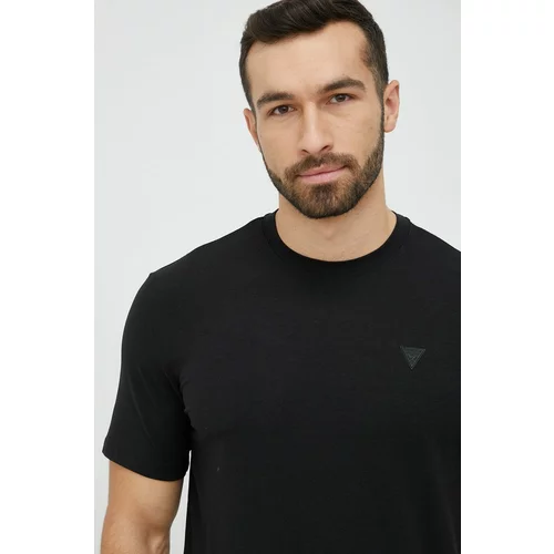 Guess Majica kratkih rukava za muškarce, boja: crna, jednobojni model
