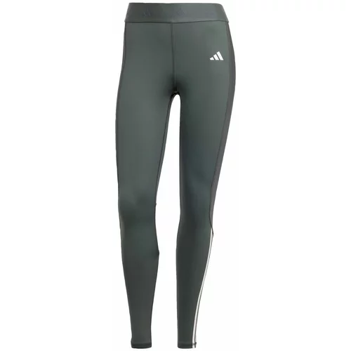 Adidas Sportske hlače 'Hyperglam' tamo siva / tamno zelena / bijela