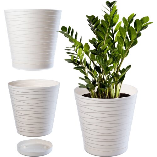 KADAX vrtni lonec s krožnikom 21 cm okrogel plastika siv, (5000352896) Cene