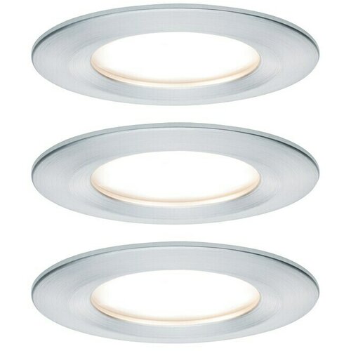 PAULMANN Set ugradbenih LED svjetiljki Nova (6,5 W, Srebrna, 3 Kom., Topla bijela, Promjer: 7,8 cm) Slike