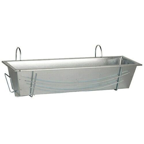 X žardinjera za balkon (80 cm, Srebrne boje, Pocinčano, Uključen moderan nosač) Slike